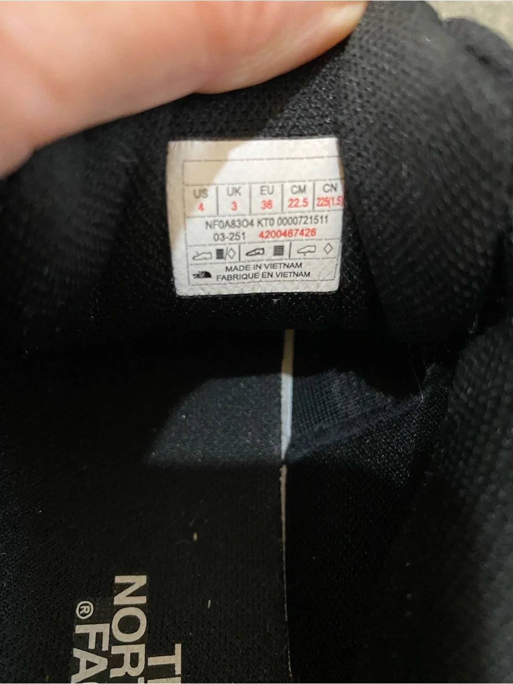 The North Face Kids AltaMesa Running Sneakers Size 4